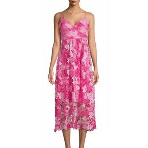 Alexia Admor Krissy Crochet Pink Floral Dress